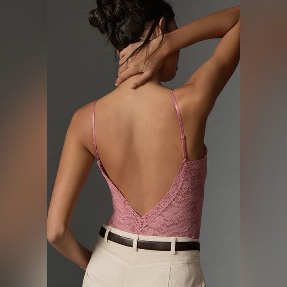 Anthropologie NWT Sabrina V-Neck Lace Bodysuit - S - Picture 3 of 7